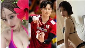 高橋藍被爆背著辣妹網紅女友，與女優河北彩伽開房過夜。（翻攝自高橋藍、uka.、河北彩伽IG）