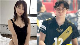 日本排球王子高橋藍遭爆穩交網紅uka.還劈腿AV女優河北彩伽，公司表示與河北只是朋友。（翻攝高橋藍、河北彩伽 INS）