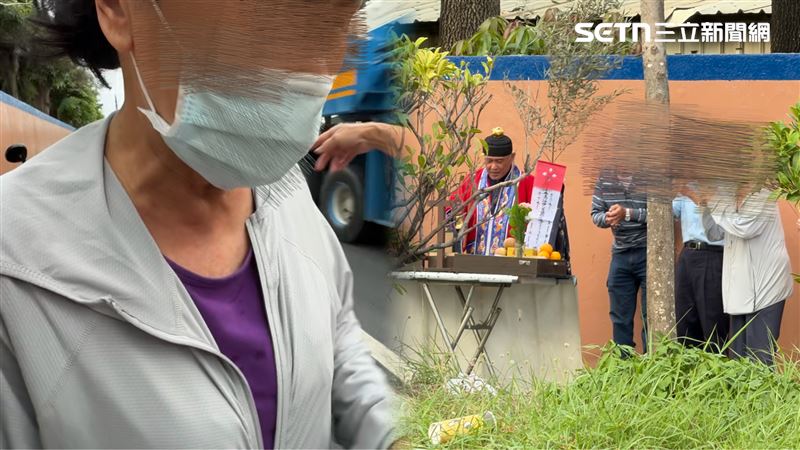 死者同居女子跛腳哭斷腸泣訴，與死者相戀30多年，儘管沒入戶口，關係早已是老夫老妻。（圖／記者簡榮良攝影）