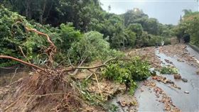 新北,汐止,老爺山莊,土石坍塌,東北季風。（圖／翻攝畫面）