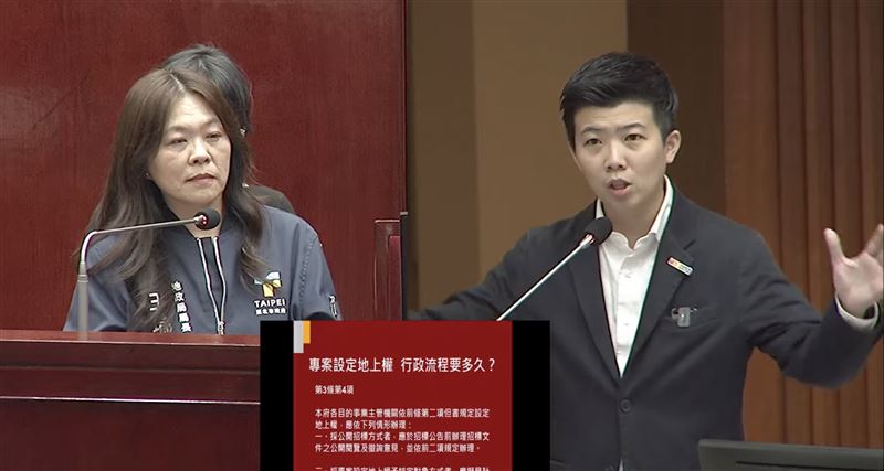 地政局指出明年六月與輝達簽約,苗博雅批評,還要再讓輝達等八個月,有點太久了。(圖/翻攝畫面)