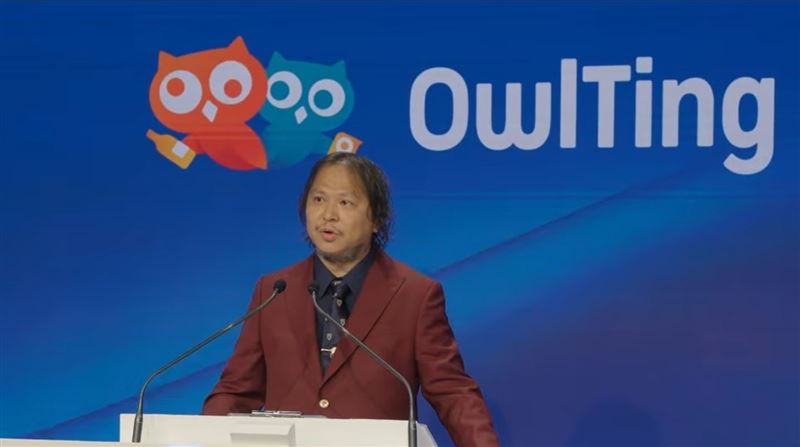 奧丁丁創辦人王俊凱在掛牌典禮致詞時表示，「這是台灣區塊鏈企業的重要里程碑」，未料股價隨後急轉直下。（圖／翻攝自FB平台 @奧丁丁）