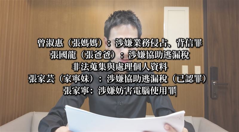 Andy揭露張家人涉犯6宗罪。（圖／翻攝自YT）