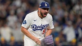 道奇後援左投維西亞（Alex Vesia）因家庭私事離隊。（圖／美聯社／達志影像）