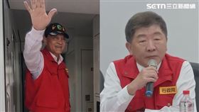 季連成（左圖）才剛結束光復鄉洪災23天駐守任務，從花蓮回台北，換陳時中（右圖）進駐台中「非洲豬瘟前進應變所」。