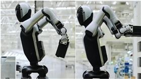 優必選科技研發的Walker S2人形機器人「自己換電池」，只需3分鐘，實現24/7不間斷工作。（圖／翻攝自百度）