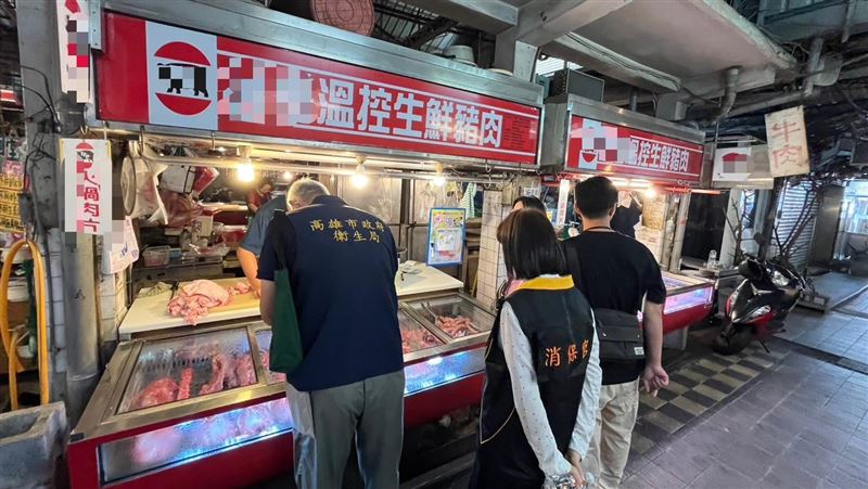 高雄市政府聯合稽查與豬肉相關的業者，查核513家結果都沒有發現到相關問題豬肉。（圖／衛生局提供）