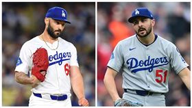 道奇世界大賽26人名單維西亞（Alex Vesia）、史考特（Tanner Scott）沒進。（圖／美聯社／達志影像）