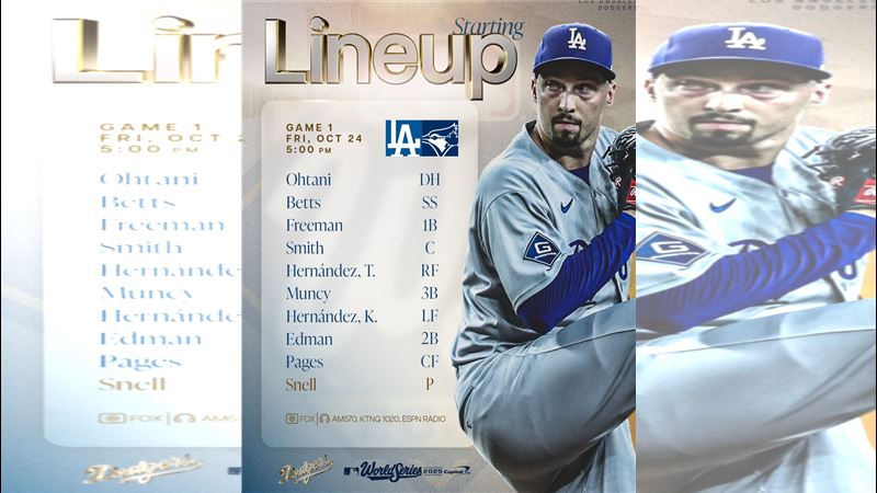 史奈爾(Blake Snell)1局下化解滿壘失分危機。(圖/翻攝自道奇推特)