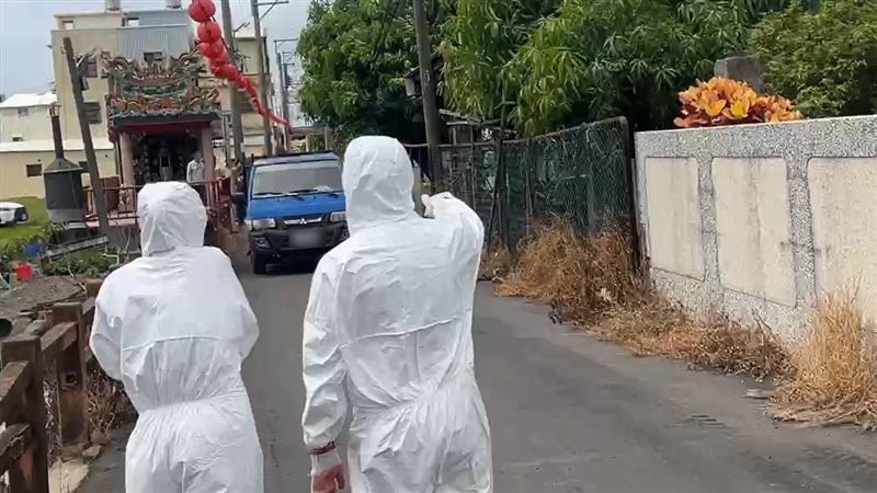 台中爆出非洲豬瘟!盧秀燕高度重視「提前撲殺」:希望只是個案,梧棲,養豬場,消毒(圖/翻攝畫面)