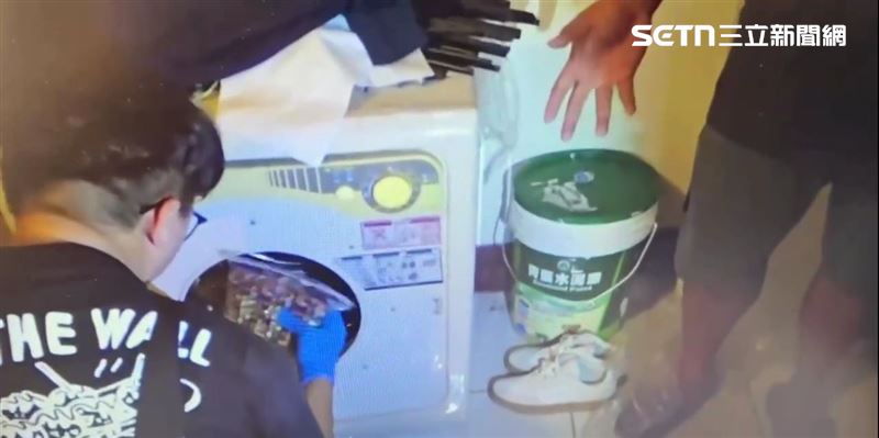 天道盟正義會成員王俊凱與邱姓妻子在自宅經營製毒工廠。(圖/翻攝畫面)