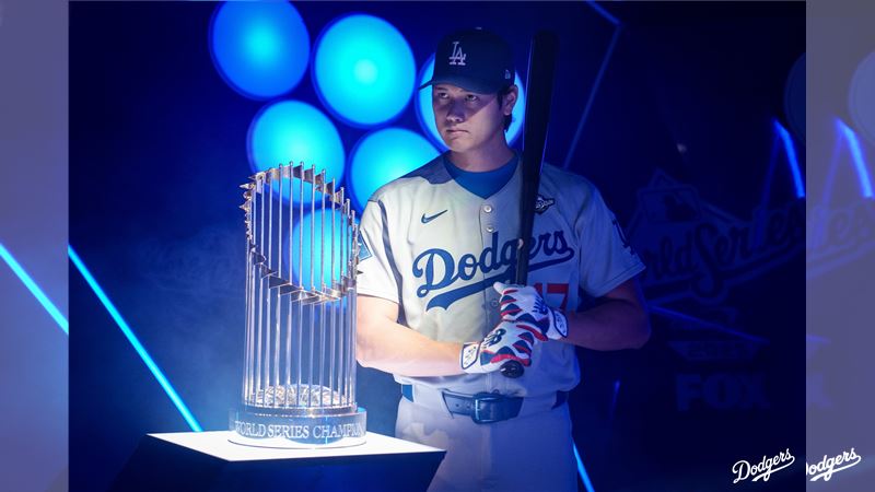 世界大賽G1大谷翔平慘遭藍鳥球迷噓聲伺候。（圖／翻攝自道奇 X）