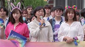 民進黨組隊參加2025同志遊行，立委蘇巧慧回憶6年前同婚法案通過的時刻（圖／翻攝畫面）