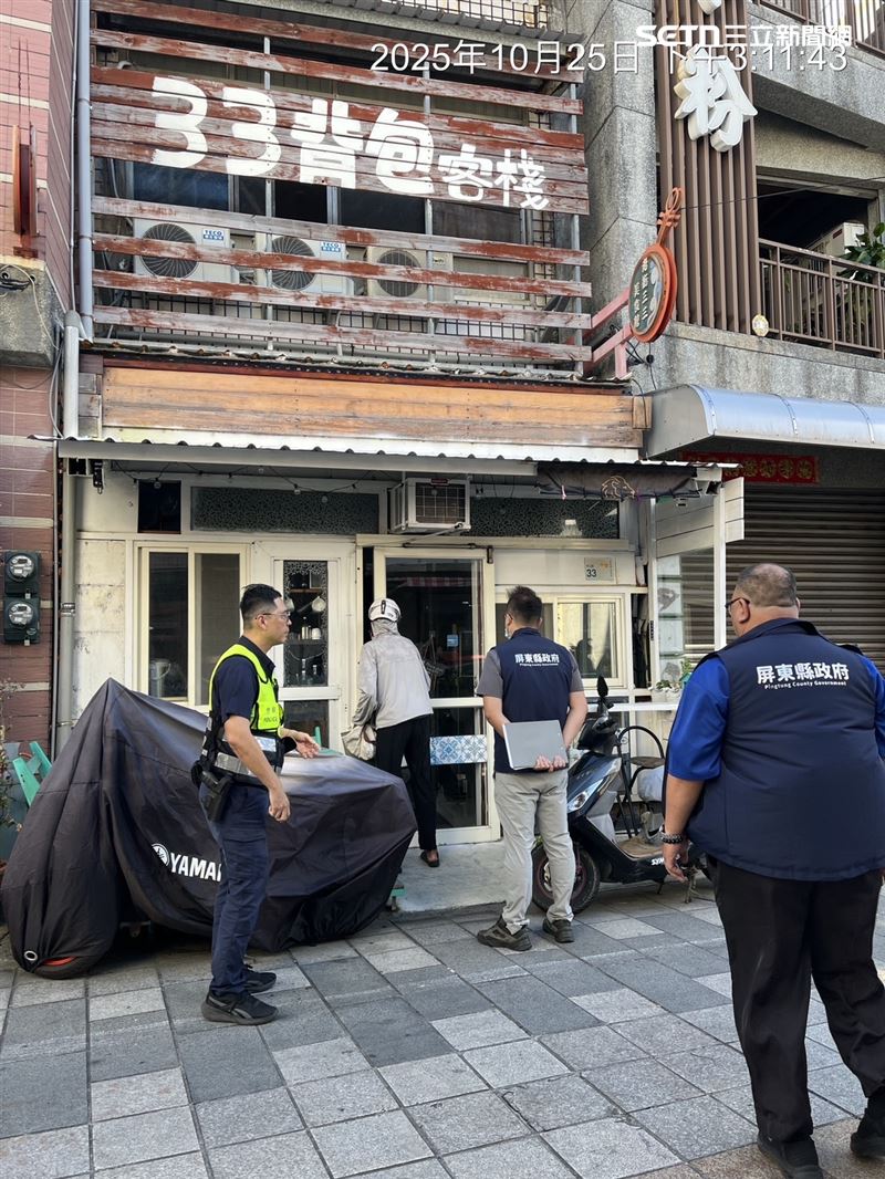 屏東縣恆春鎮「33背包客棧」驚傳遊客房間遭闖入,做出不猥褻動作,甚至留下體液的誇張案件。(圖/翻攝畫面)