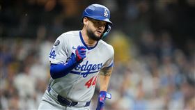 帕黑斯（Andy Pages）今年季後賽打11場僅敲3安。（圖／美聯社／達志影像）