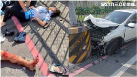 台南,台南市,永康區,事故,車禍,乘客,女嬰,撕裂傷,死亡,自撞,家人（圖／翻攝畫面）