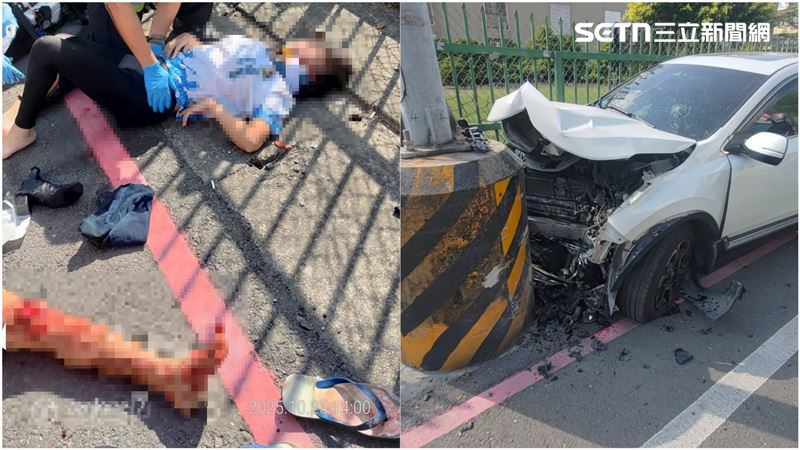 年僅3個月大女嬰不幸身亡,生前未坐在安全座椅,而是由副駕駛座的媽媽抱著。(圖/翻攝畫面)