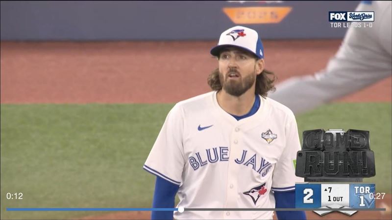 高斯曼(Kevin Gausman)單局挨2轟,世界大賽第2戰先發6.2局退場。(圖/翻攝自MLB官網)