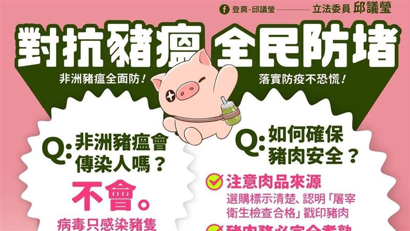 吃豬肉毋免驚!邱議瑩創意「早安圖」闢謠