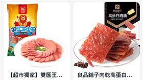 吳思瑤指出，淘寶販售的各類肉品更高達180,000件，香腸、肉乾、罐頭等製品琳瑯滿目，以「小包衝關」躲避防疫防線。（圖／翻攝自吳思瑤臉書）