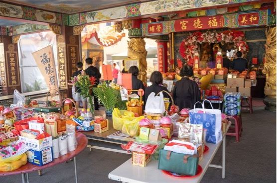 土地公秋祭祭品眾多。(圖/寶島神很大)