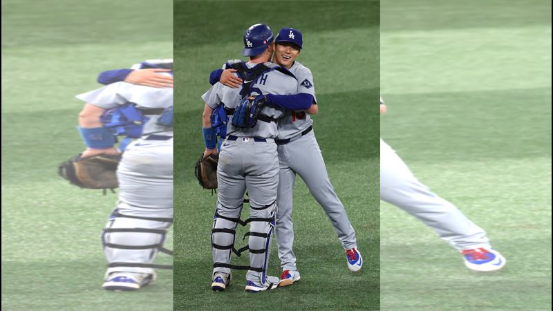 世界大賽G2山本由伸完投9局失1分。(圖/翻攝自MLB X)
