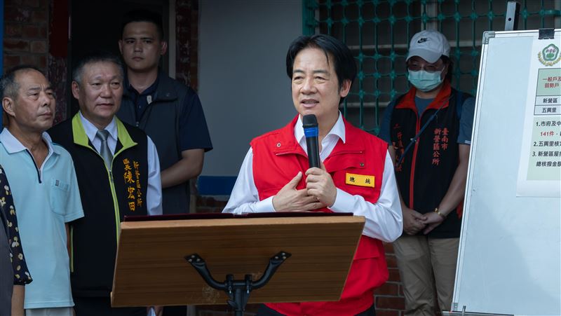 視察台南風災後重建 賴清德喊建設不能停