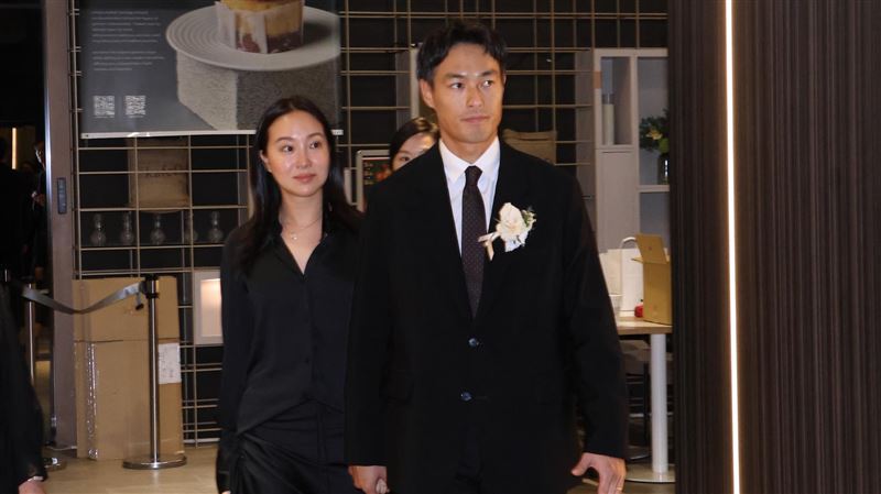 楊祐寧與老婆Melinda(圖/記者鄭孟晃攝影)