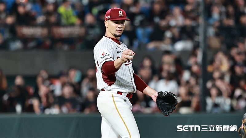 台灣大賽G4,樂天桃猿先發投手威能帝前6局飆出10次三振。(圖/記者劉彥池攝影)