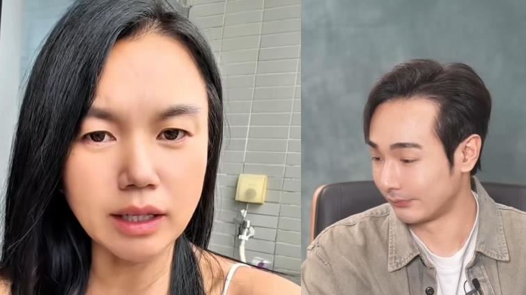 八炯（右）認為，小微（左）為了想回台灣「已經瘋了」。（圖／翻攝自攝徒日記Fun TV YouTube頻道）