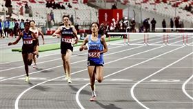 林巧鈴在400公尺跨欄預賽先以1分01秒31締造大會紀錄，決賽又以1分00秒31刷新自己的大會紀錄、榮獲金牌。（圖／大會提供）