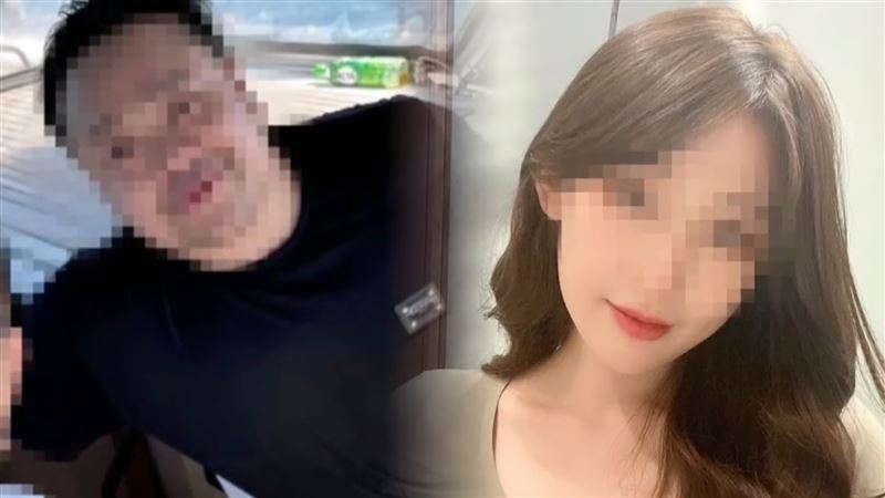 男女屍體還呈現交纏狀態,陳男背靠沙發、曾女斜躺在他手臂,口鼻沾有白色粉末,一旁散落半顆不明藥丸。(圖/翻攝自臉書)
