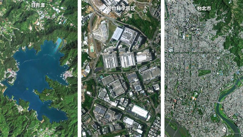 中國吉林一號衛星釋出「太空俯瞰台灣」高清照。（圖／翻攝自微博）