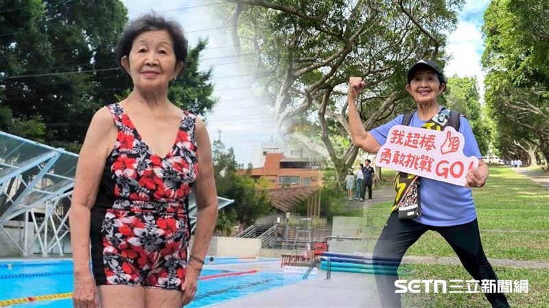 8旬嬤曬泳渡日月潭照:幾10年沒用健保卡