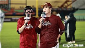 樂天桃猿奪下台灣大賽冠軍，右外野手林立受訪。（圖／記者劉彥池攝影）