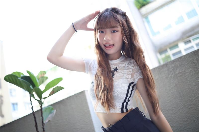 欣菲被封為「最美高中生」，也分享理想型條件。（圖／記者鄭孟晃攝影）