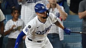 世界大賽G3道奇打線出爐帕黑斯（Andy Pages）繼續排在第9棒。（圖／美聯社／達志影像）