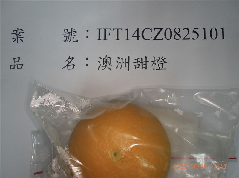 農藥超標!好市多1水果18公噸全銷毀 好市多從澳洲進口的「甜橙」遭驗出農藥殘留不符合規定。(圖/食藥署)