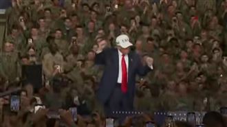 川普向駐日美軍喊：贏贏贏　稱高市為密友