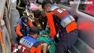 水泥車撞倒機車　女騎士「前臂斷肢」噴血