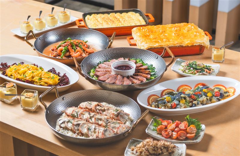 大倉久和大飯店歐風館自助餐點。(圖/飯店旅宿業者提供)