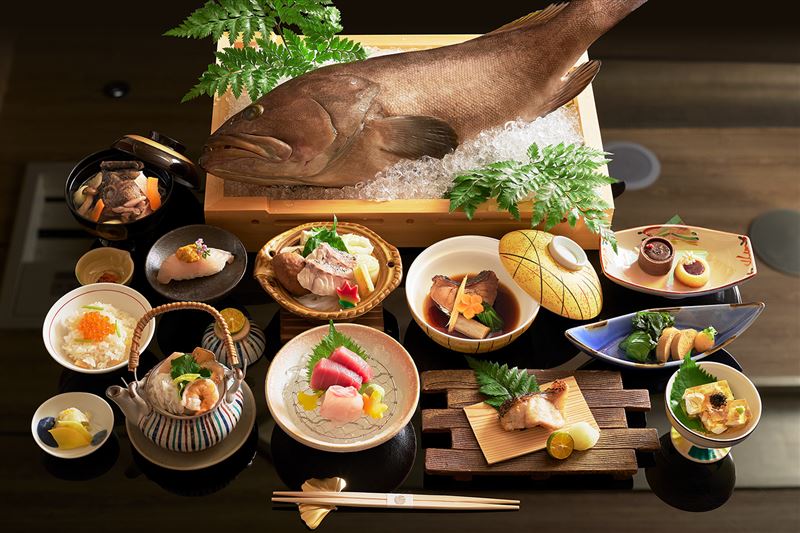 HAYASE日本料理本季主推日本夢幻魚-九繪魚會席料理。(圖/飯店旅宿業者提供)
