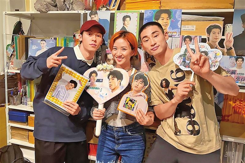 章廣辰（右起）、9m88和許光漢是玩在一起的好朋友，台前幕後都有許多互動。（翻攝自章廣辰IG）