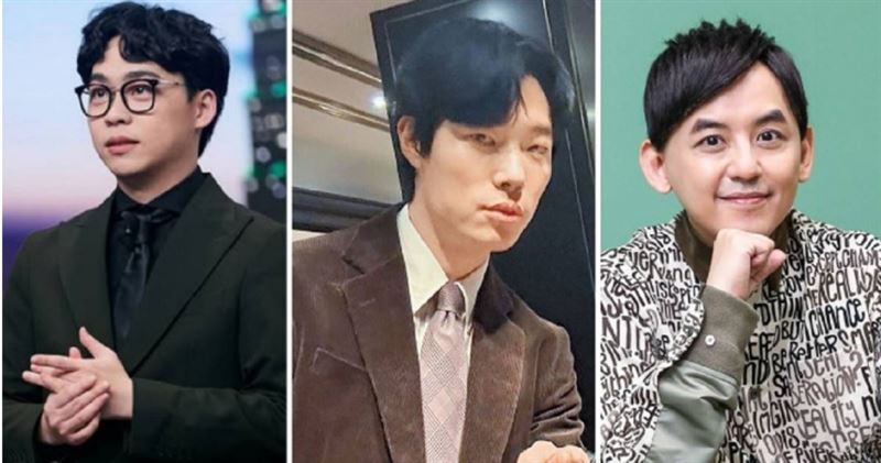 賀瓏(左起)、柳俊烈、黃子佼都曾被指戀情無縫接軌。(圖/翻攝自臉書IG)