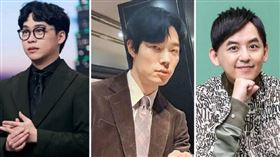 賀瓏（左起）、柳俊烈、黃子佼都曾被指戀情無縫接軌。（圖／翻攝自臉書IG）