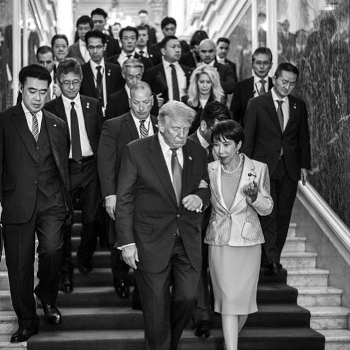 川普今(10/29)發布一張與高市合影。(圖/翻攝自川普臉書)