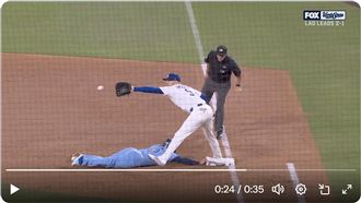 關鍵雙殺守備改判　道奇2牛棚單局爆4分