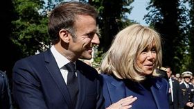 法國總統馬克宏夫婦。（圖／達志／路透社）