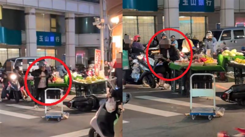 苗栗縣竹南鎮博愛街與民族街口昨(28)日晚間發生一起民眾街頭衝突事件。(圖/翻攝自「竹南大小事」臉書社團)