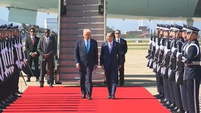 美國總統川普29日上午抵達南韓準備參加APEC會議。(圖/擷取自白宮官網)